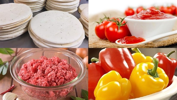 Nguy&ecirc;n liệu để l&agrave;m b&aacute;nh pizza