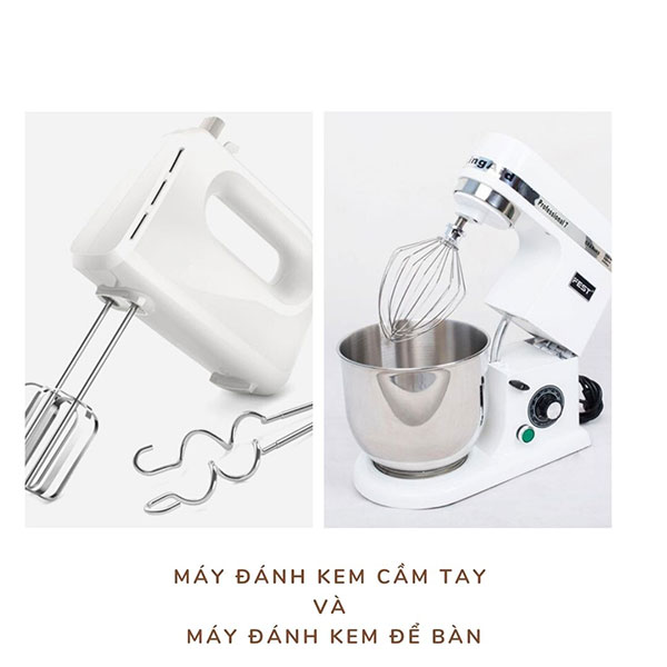 M&aacute;y đ&aacute;nh kem cầm tay v&agrave; để b&agrave;n